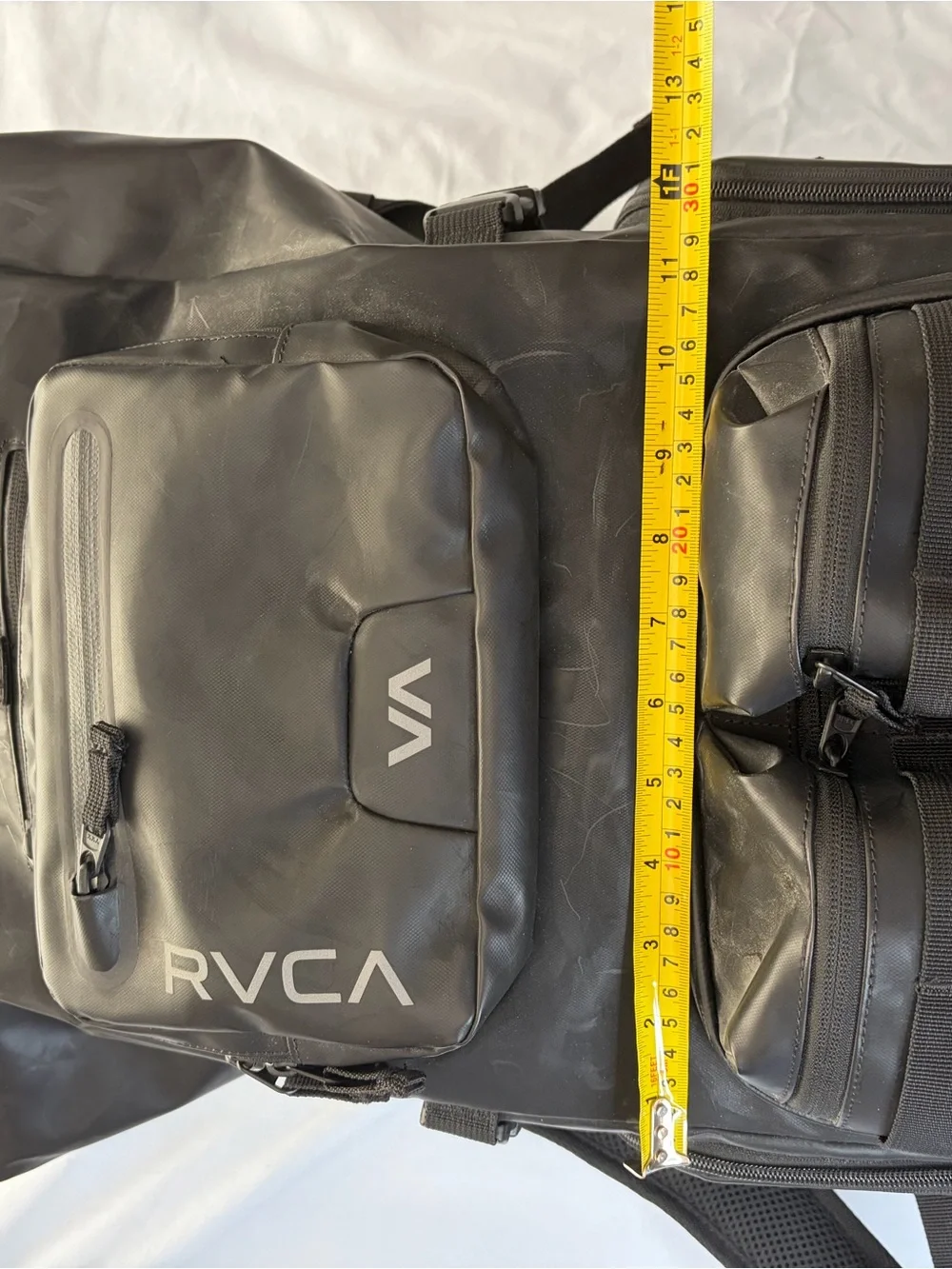 RVCA Zak Noyle Black Backpack III with Front Pockets NWT Bag Travel Camera